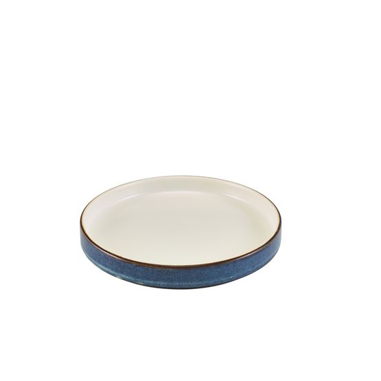 Terra Porcelain Aqua Blue Two Tone Presentation Plate 21cm