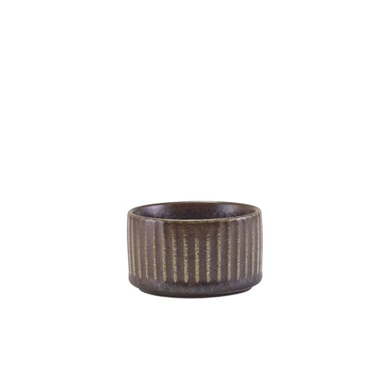 Terra Porcelain Black Fluted Ramekin 7cl/2.5oz