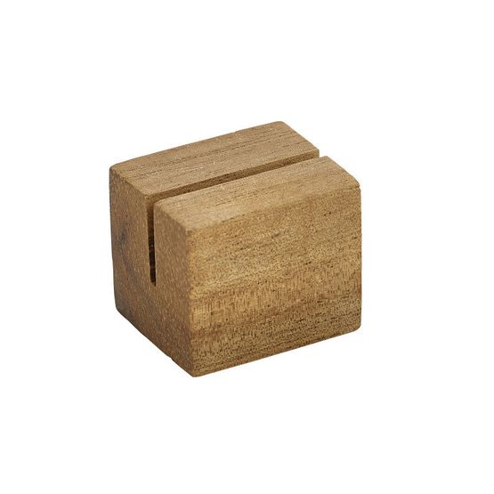 Acacia Wood Sign Holder 3 x 2.5 x 2.5cm