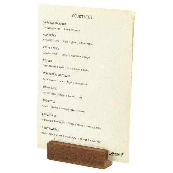Acacia Wood Sign Holder 9 x 2.5 x 2.5cm