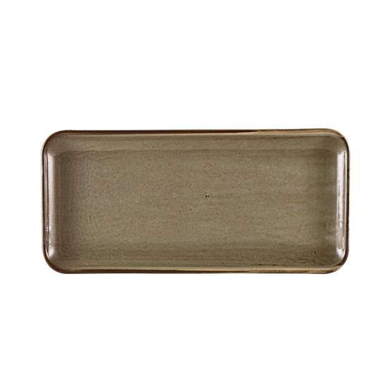 Terra Porcelain Grey Narrow Rectangular Platter 36 x 16.5cm