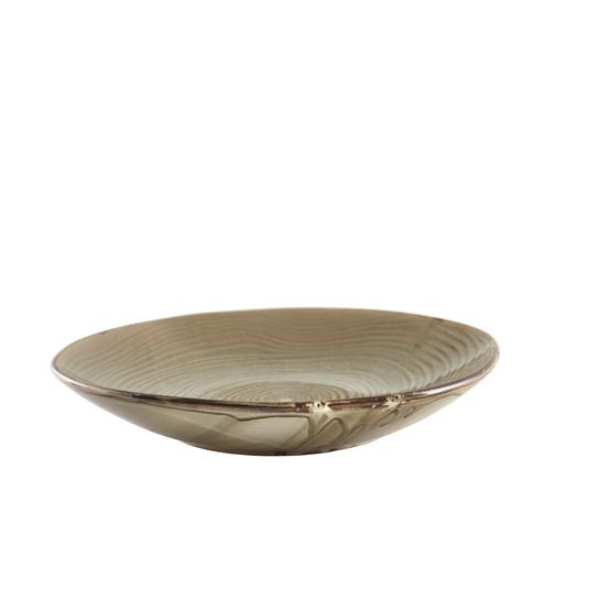 Terra Porcelain Grey Organic Coupe Bowl 26cm