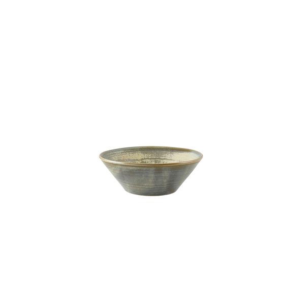 Terra Porcelain Matt Grey Conical Bowl 14cm