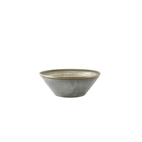 Terra Porcelain Matt Grey Conical Bowl 16cm