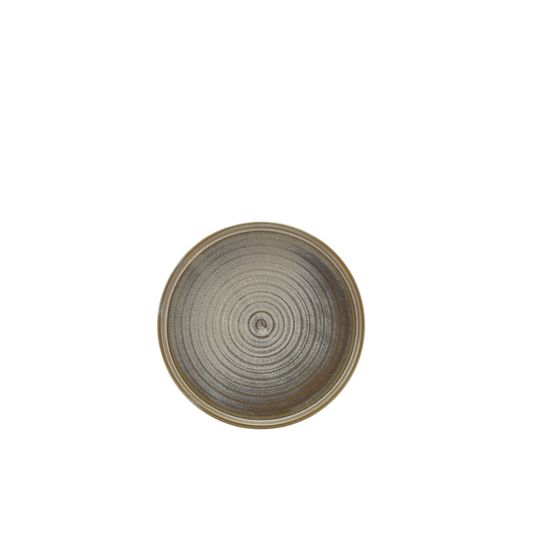 Terra Porcelain Matt Grey Low Presentation Plate 18cm