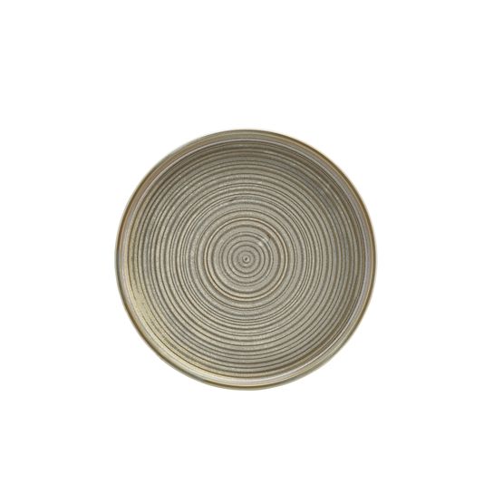 Terra Porcelain Matt Grey Low Presentation Plate 25cm