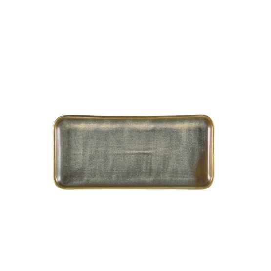 Terra Porcelain Matt Grey Narrow Rectangular Platter 27 x 12.5cm