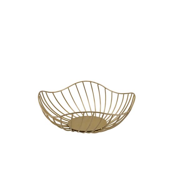 GenWare Lotus Leaf Gold Wire Basket 28.5 x 10cm