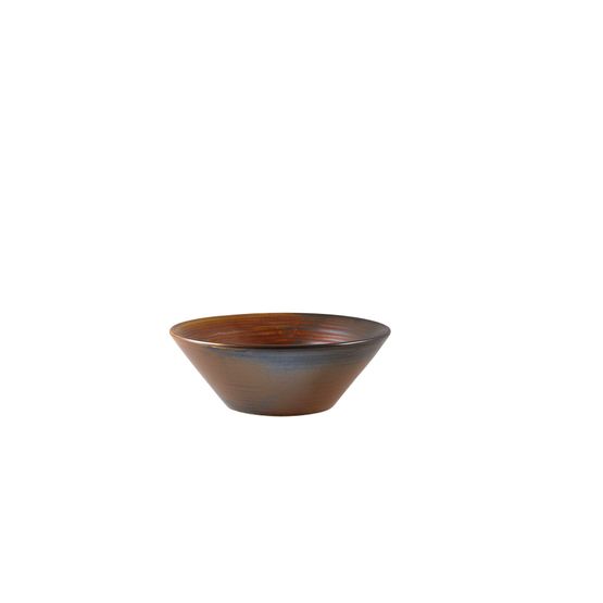 Terra Porcelain Rustic Copper Conical Bowl 14cm