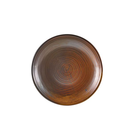 Terra Porcelain Rustic Copper Deep Coupe Plate 25cm