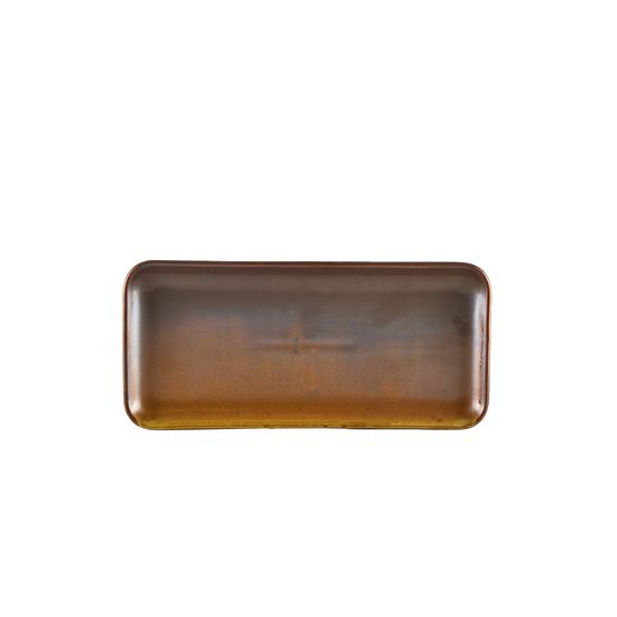 Terra Porcelain Rustic Copper Narrow Rectangular Platter 27 x 12.5cm