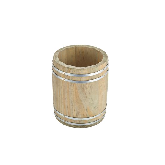 Miniature Wooden Barrel 11.5Dia x 13.5cm