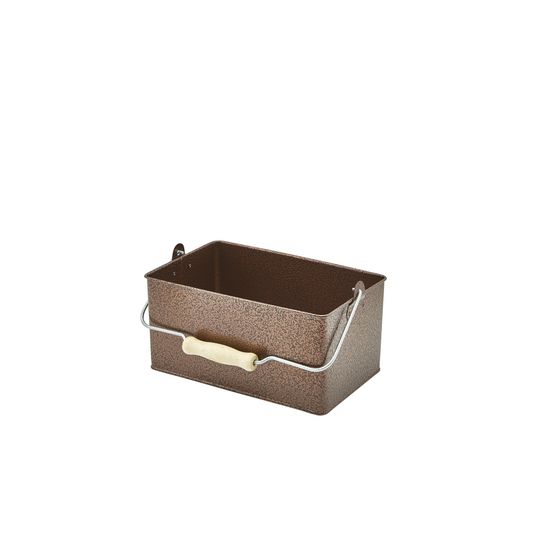 Rectangular Table Caddy 24.5 x 15.5 x 12.5cm Antique Copper