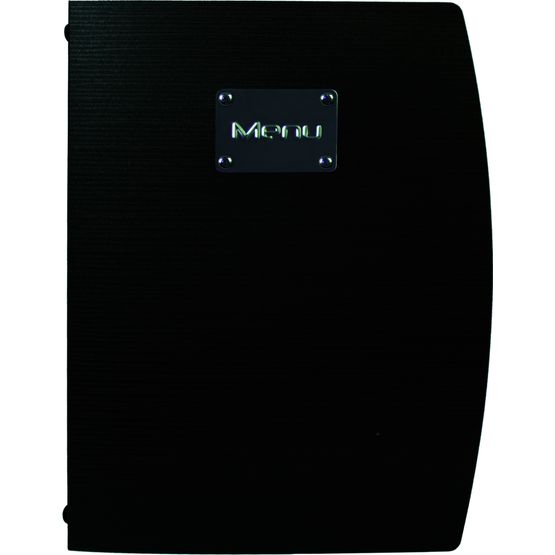 Rio A4 Menu Holder Black 4 Pages