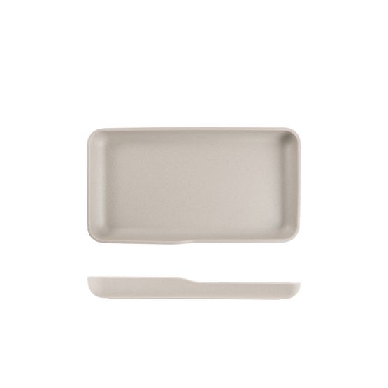 Sand Brown Copenhagen Melamine GN 1/3 Platter 32.5 x 17.6 x 3.5cm