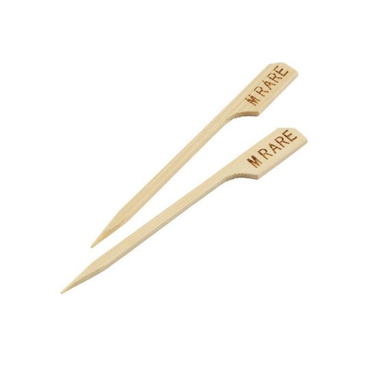 Bamboo Steak Markers 9cm/ 3.5" Medium Rare (100pcs)