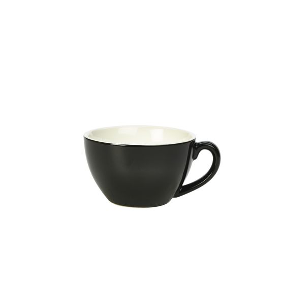Genware Porcelain Black Bowl Shaped Cup 34cl/ 12oz