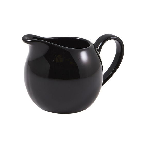 Genware Porcelain Black Jug 14cl/ 5oz