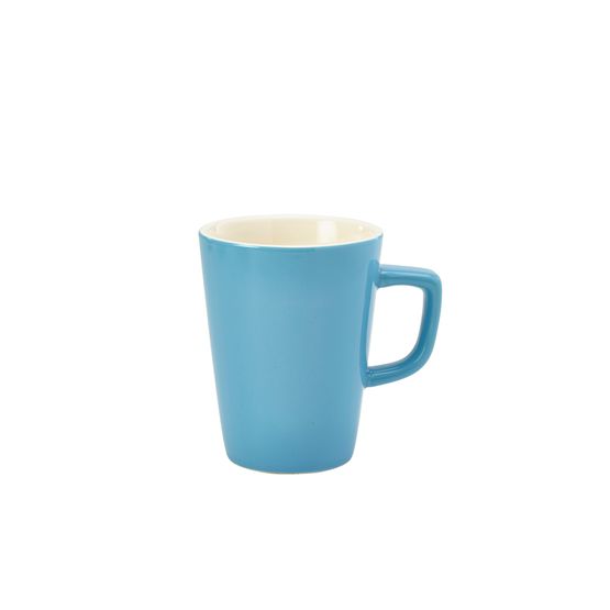 Genware Porcelain Blue Latte Mug 34cl/ 12oz