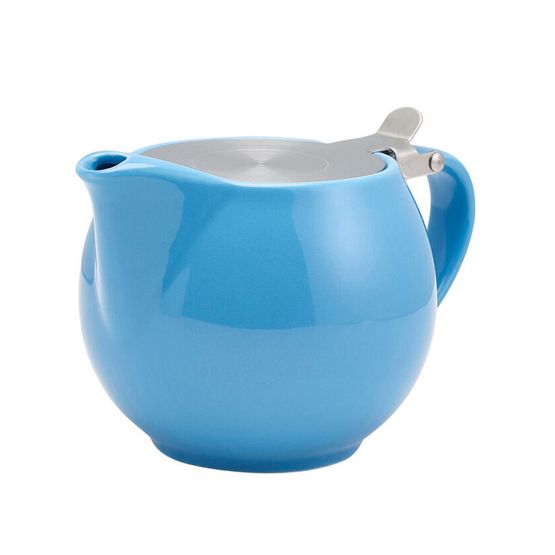 GenWare Porcelain Blue Teapot w/ Stainless Steel Lid &amp; Infuser 50cl/ 17.6oz