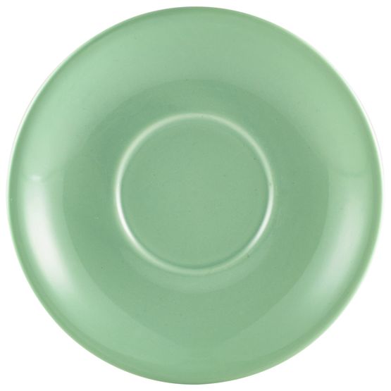 Genware Porcelain Green Saucer 12cm/ 4.75"
