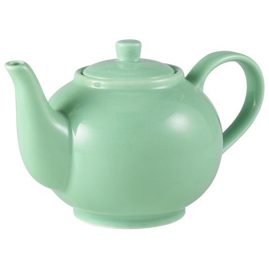 Genware Porcelain Green Teapot 45cl/ 15.75oz