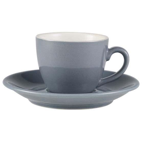 Genware Porcelain Grey Bowl Shaped Cup 9cl/ 3oz
