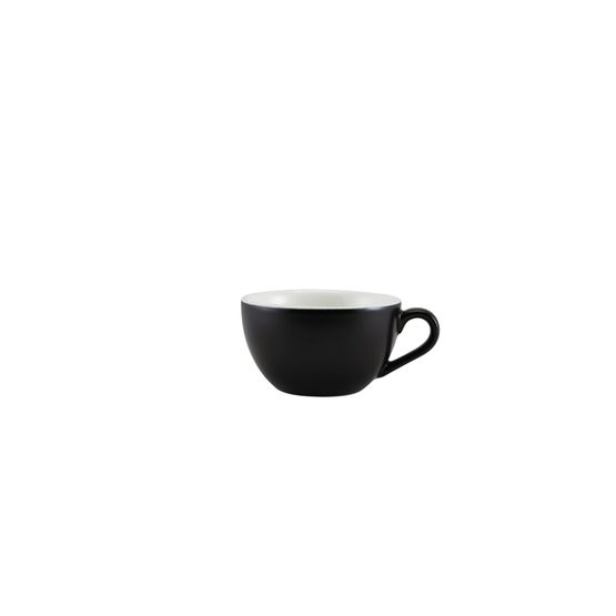 Genware Porcelain Matt Black Bowl Shaped Cup 34cl/ 12oz