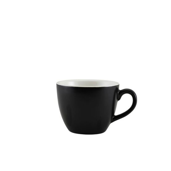 Genware Porcelain Matt Black Bowl Shaped Cup 9cl/ 3oz