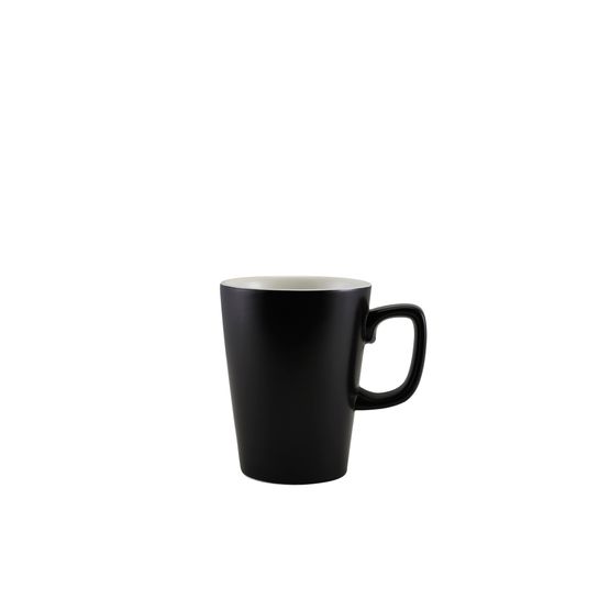 Genware Porcelain Matt Black Latte Mug 34cl/ 12oz