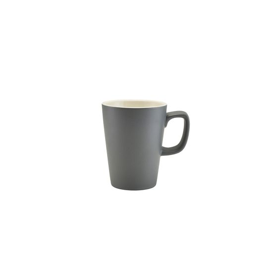 Genware Porcelain Matt Grey Latte Mug 34cl/ 12oz