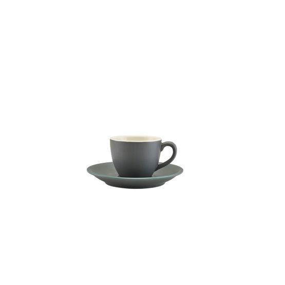Genware Porcelain Matt Grey Saucer 12cm/ 4.75"