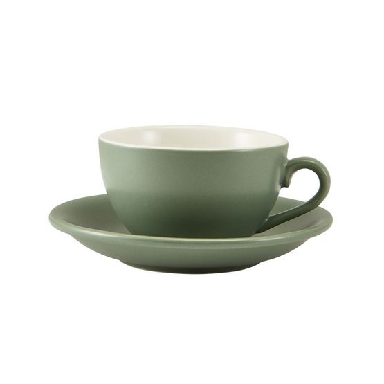 GenWare Porcelain Matt Sage Bowl Shaped Cup 17.5cl/ 6oz