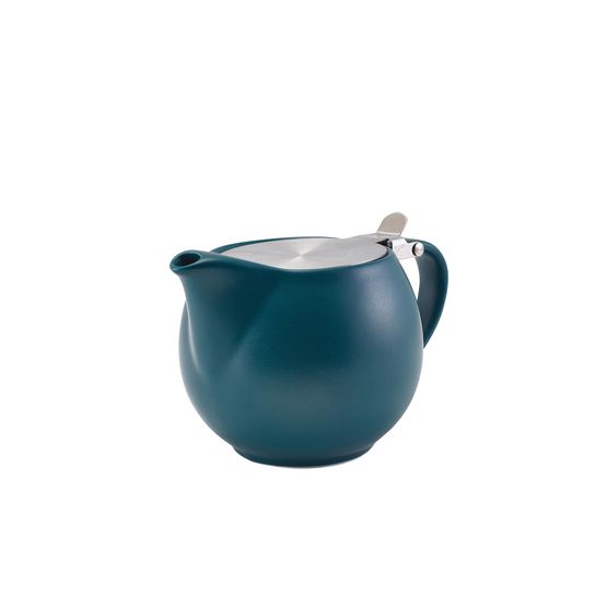 GenWare Porcelain Matt Teal Teapot with Stainless Steel Lid &amp; Infuser 50cl/ 17.6oz