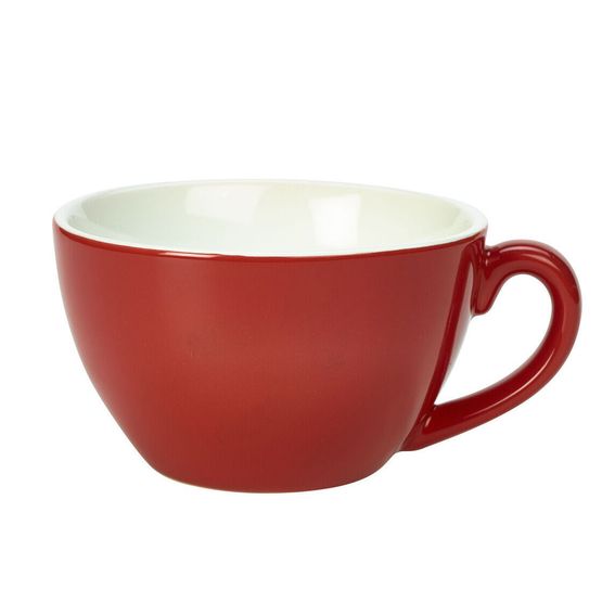 Genware Porcelain Red Bowl Shaped Cup 34cl/ 12oz