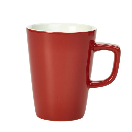 Genware Porcelain Red Latte Mug 34cl/ 12oz