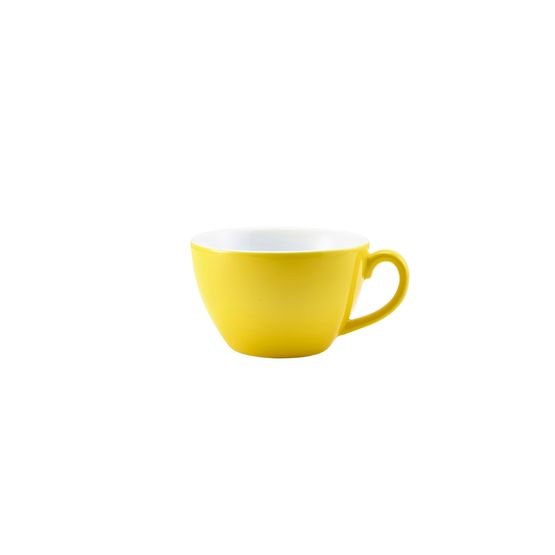 Genware Porcelain Yellow Bowl Shaped Cup 34cl/ 12oz