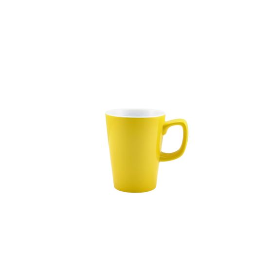 Genware Porcelain Yellow Latte Mug 34cl/ 12oz
