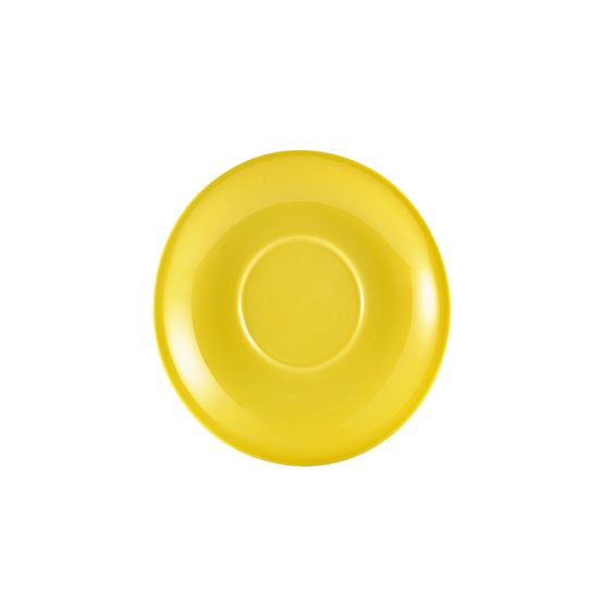 Genware Porcelain Yellow Saucer 16cm