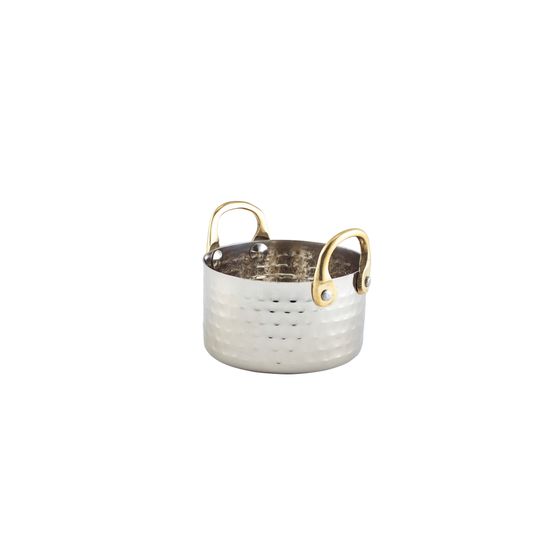 Mini Hammered Stainless Steel Casserole Dish 9.2 x 5cm