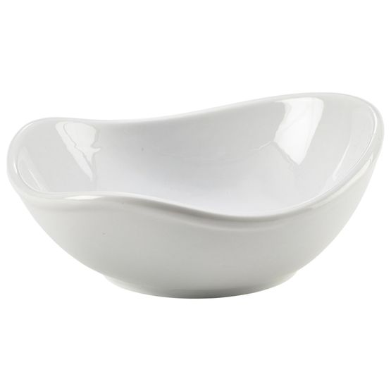 Genware Porcelain Organic Triangular Bowl 15cm/ 6"