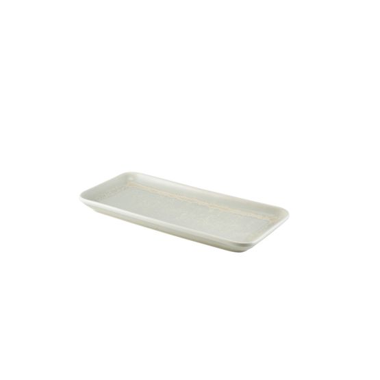 Terra Porcelain Pearl Narrow Rectangular Platter 27 x 12.5cm