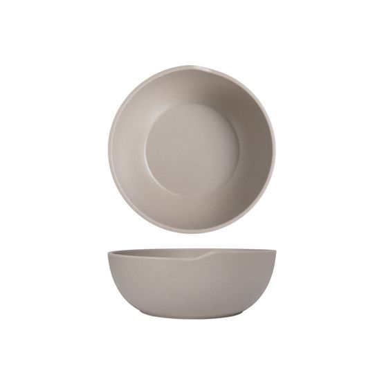 Sand Brown Copenhagen Round Melamine Bowl 20 x 7.5cm
