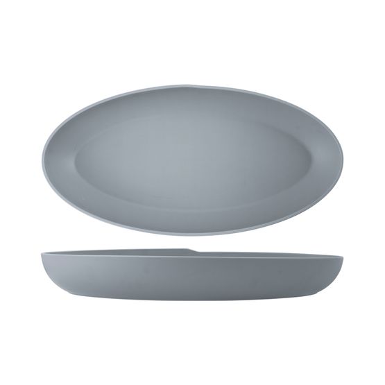 White Copenhagen Oval Melamine Deep Dish 55 x 27.5 x 7.5cm