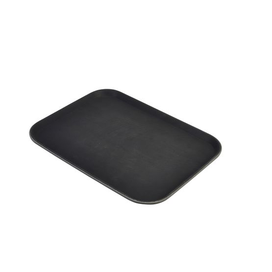 Gengrip 15" x 20" Rect. Non-Slip Tray Black