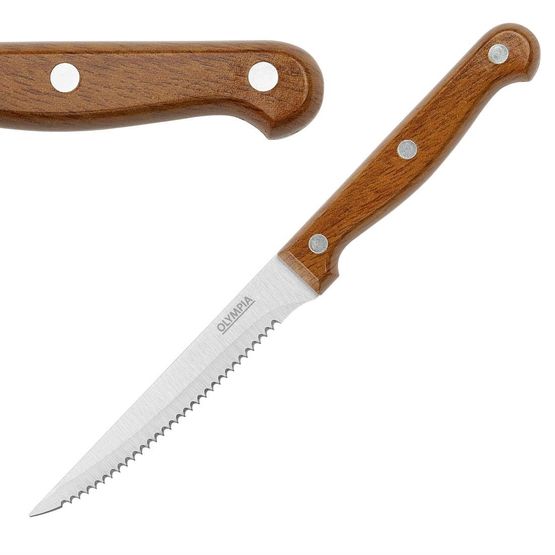 Olympia Steak Knives with Wood Effect Handles
