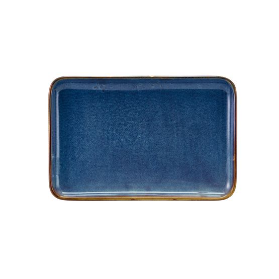 Terra Porcelain Aqua Blue Rectangular Platter 30 x 20cm