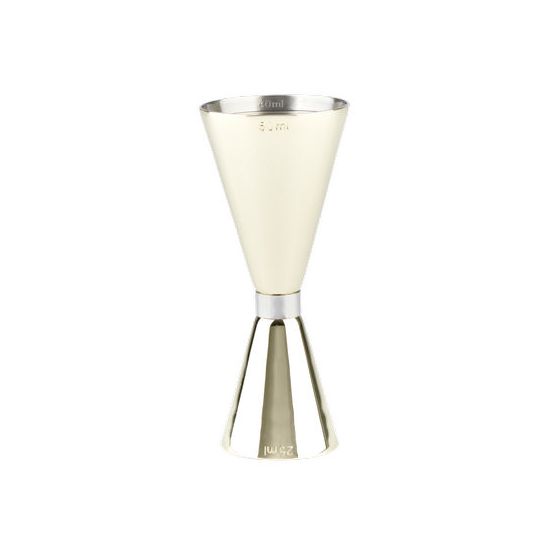 DPS Barware 25/50ml Slim Jigger with band Gold