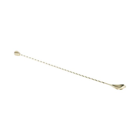 DPS Barware 40.5cm Gold Plated Bar Spoon With Skull End
