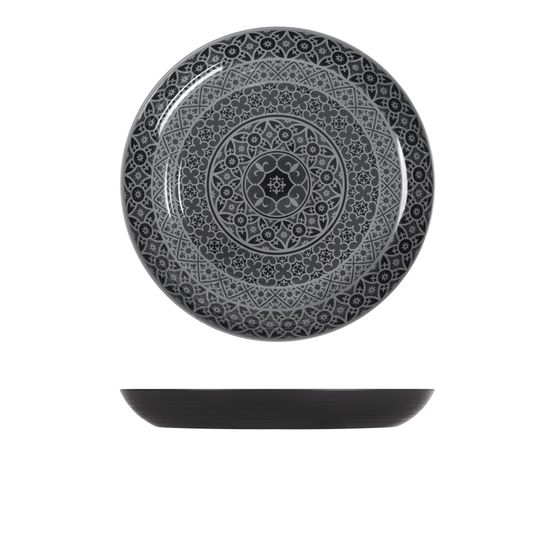 Black Marrakesh Melamine Bowl 38 x 4.5cm